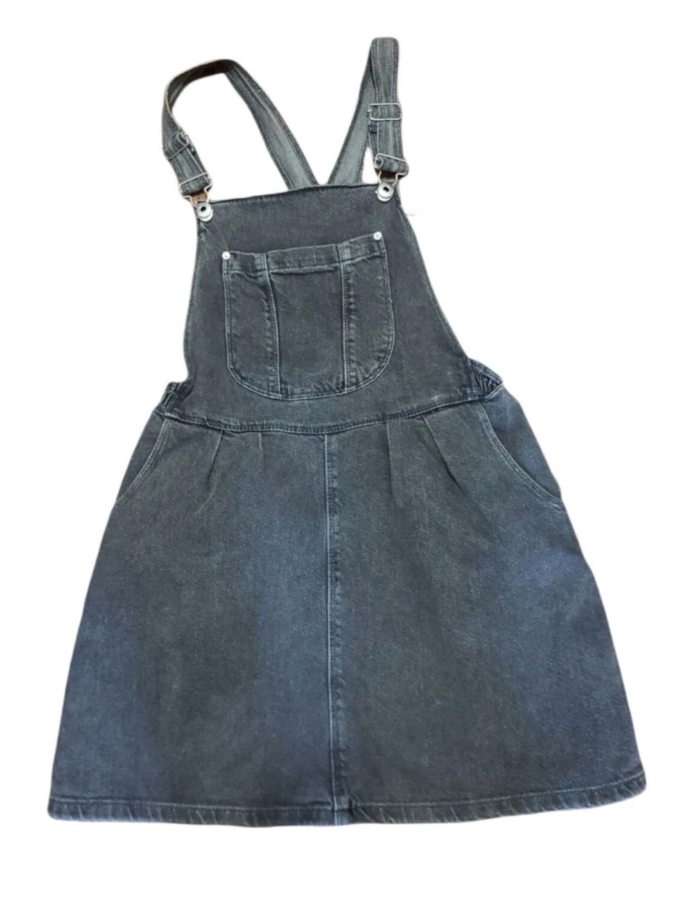 Zara Girls' Black Denim Overall Dress